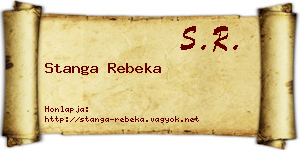 Stanga Rebeka névjegykártya